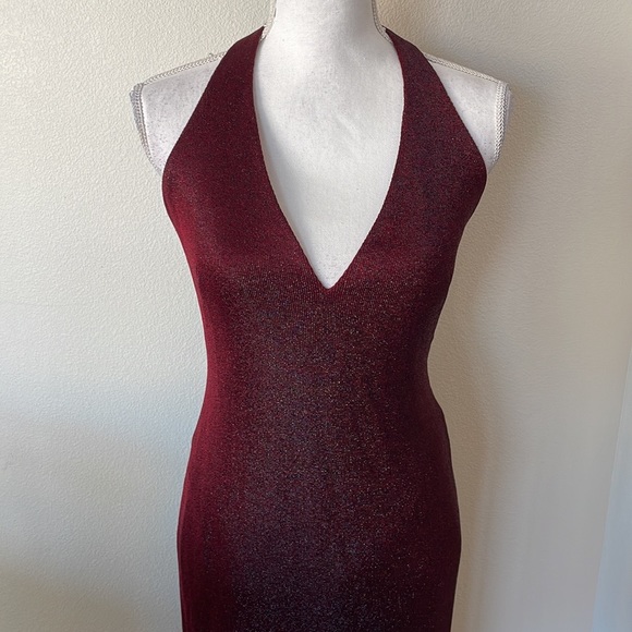 Red Halter Gown - Picture 2 of 6